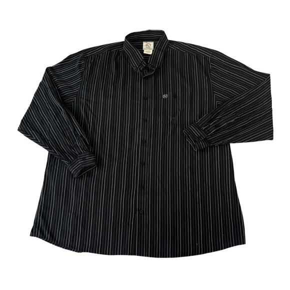 Gunnison Creek Outfitters Black Striped Button-Down Mens Size 2XLT - Picture 1 of 7